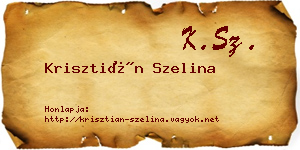 Krisztián Szelina névjegykártya